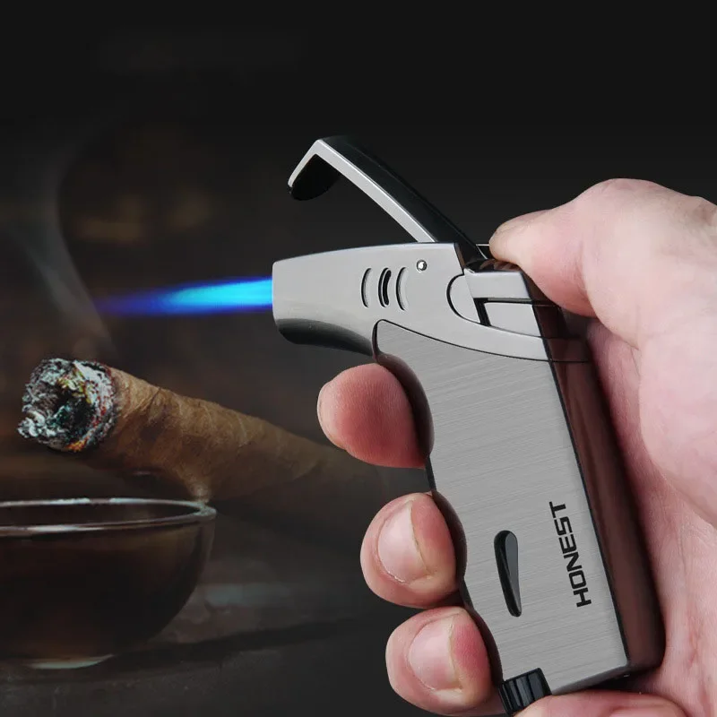 Smoking Gun Kit - 正直な屋外エルボブタンガスインフレータブル防風ジェットライタースプレーガン葉巻蚊線香灸喫煙セットガジェット