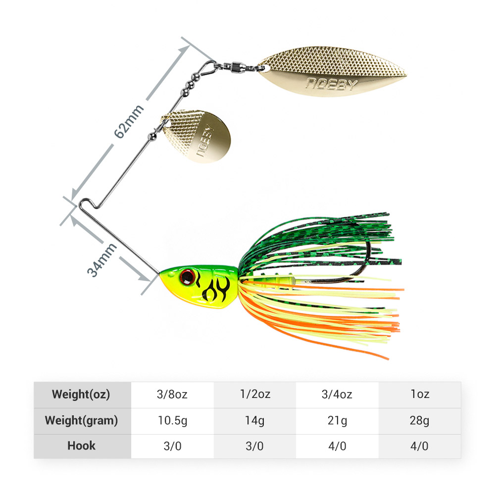 Noby-スピナーベイト10.5g,14g,21g,28g, - Jigger Double Sided のレビューと価格