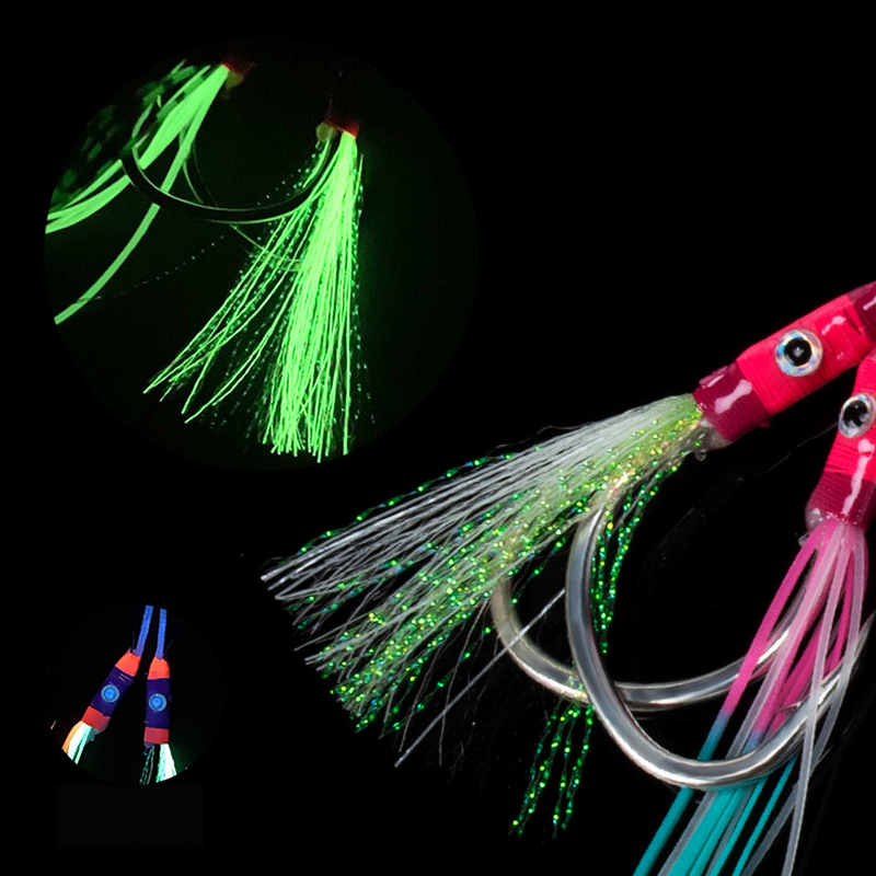 2ペア/袋 グロージグ ルアーフック 高炭素鋼製 釣りルアー - Jigger Double Sided のレビューと価格