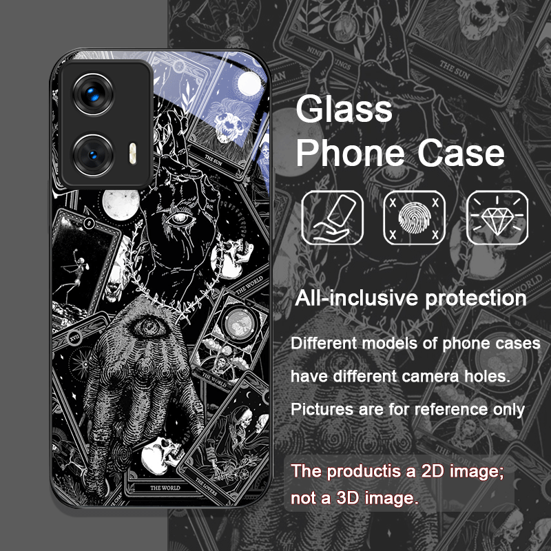 ヴィンテージゴシックタロットカードプリント強化ガラス製スマホ - Old Fashioned Glass のレビューと価格