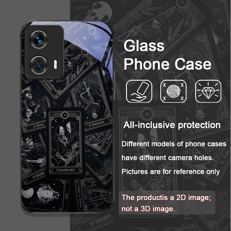 ヴィンテージゴシックタロットカードプリント強化ガラス製スマホ - Old Fashioned Glass のレビューと価格