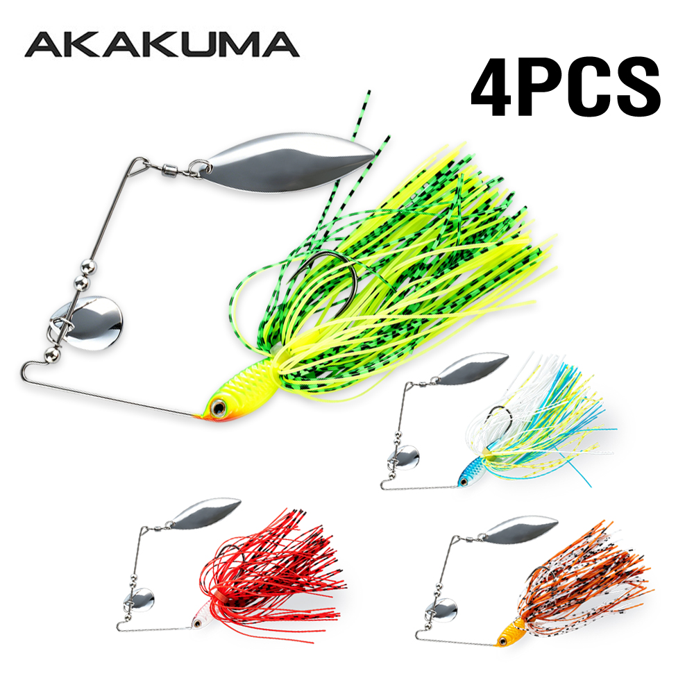 4個入り 18g スピナーベイト フィッシングルアー ダブル - Jigger Double Sided のレビューと価格