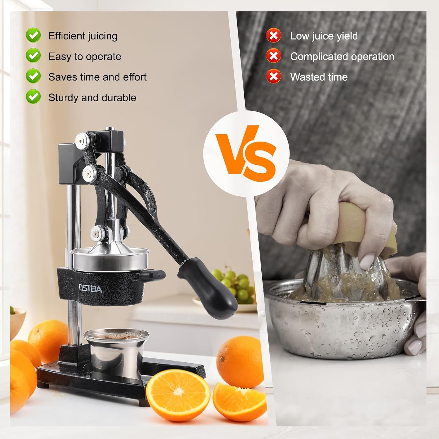 鋳鉄製手動柑橘類ジューサー - Citrus Juicer Bar のレビューと価格