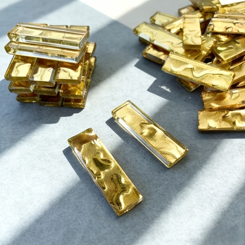 100/200gのモザイク金メッキ長尺クラフト虹色テクスチャ - Home Bar And Counter のレビューと価格