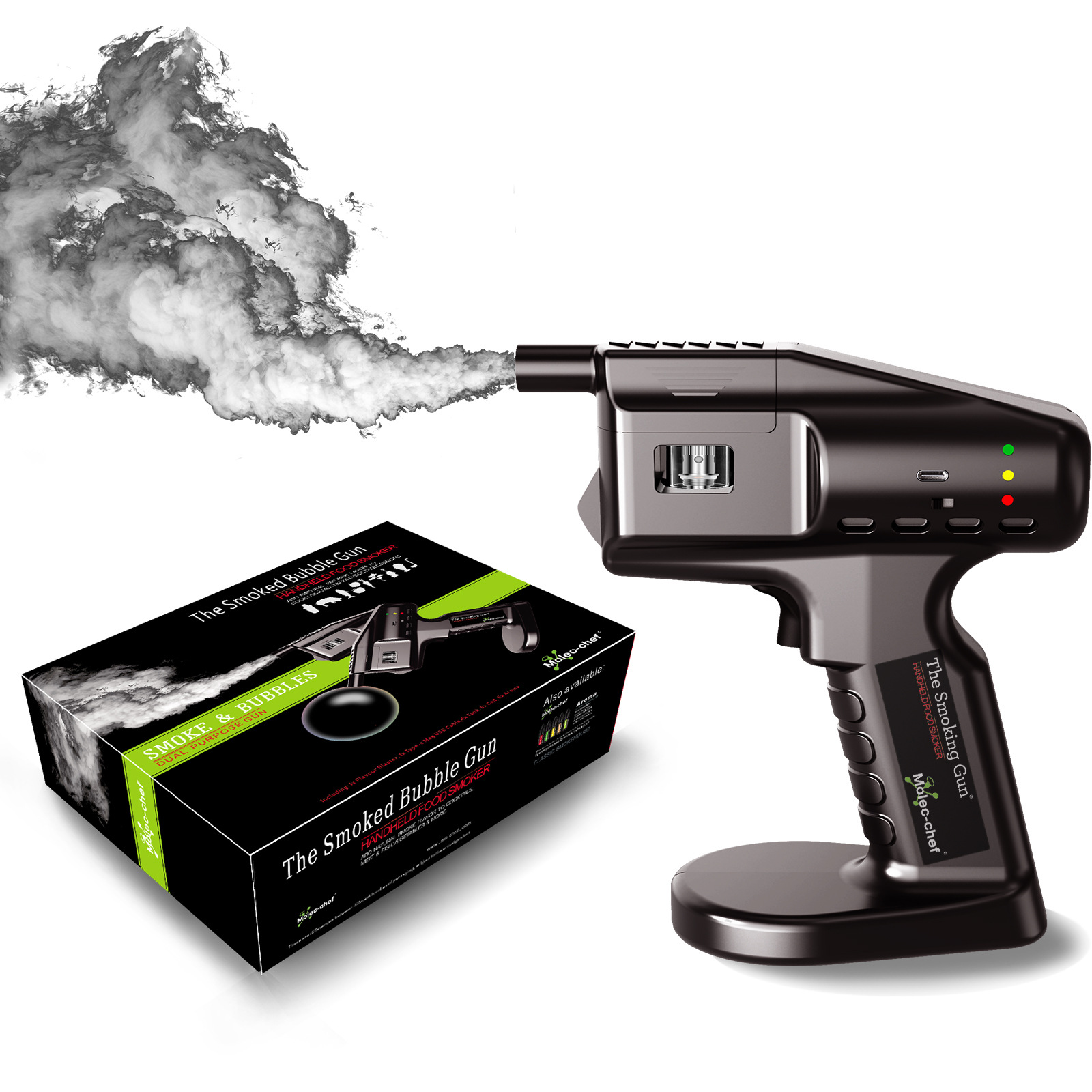 充電式フレーバーブラスターカクテルガンキット、スモークマシン - Smoking Gun Kit のレビューと価格
