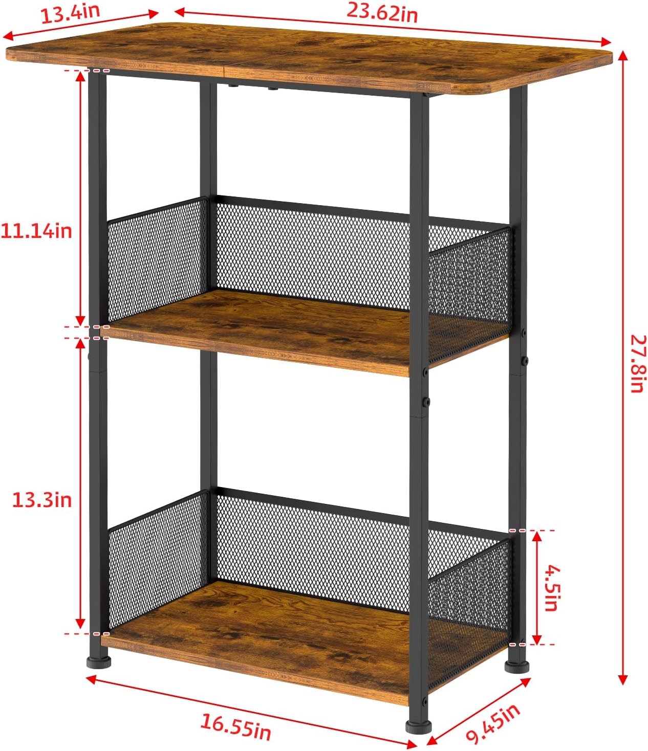 ミニフロアスタンド型コーヒーバーシェルフ、3段小型コーヒーテ - Home Bar Setup のレビューと価格