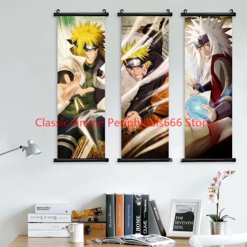 ナルトハンギングキャンバス絵画、家の装飾、壁のイラスト、はた - Home Bar Setup のレビューと価格