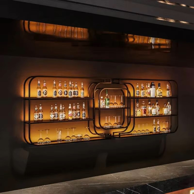 シンプルな錬鉄製ワインラック、バーカウンター用、デザイナーデ - Home Bar And Counter のレビューと価格