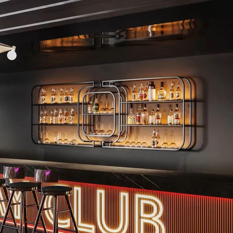 シンプルな錬鉄製ワインラック、バーカウンター用、デザイナーデ - Home Bar And Counter のレビューと価格